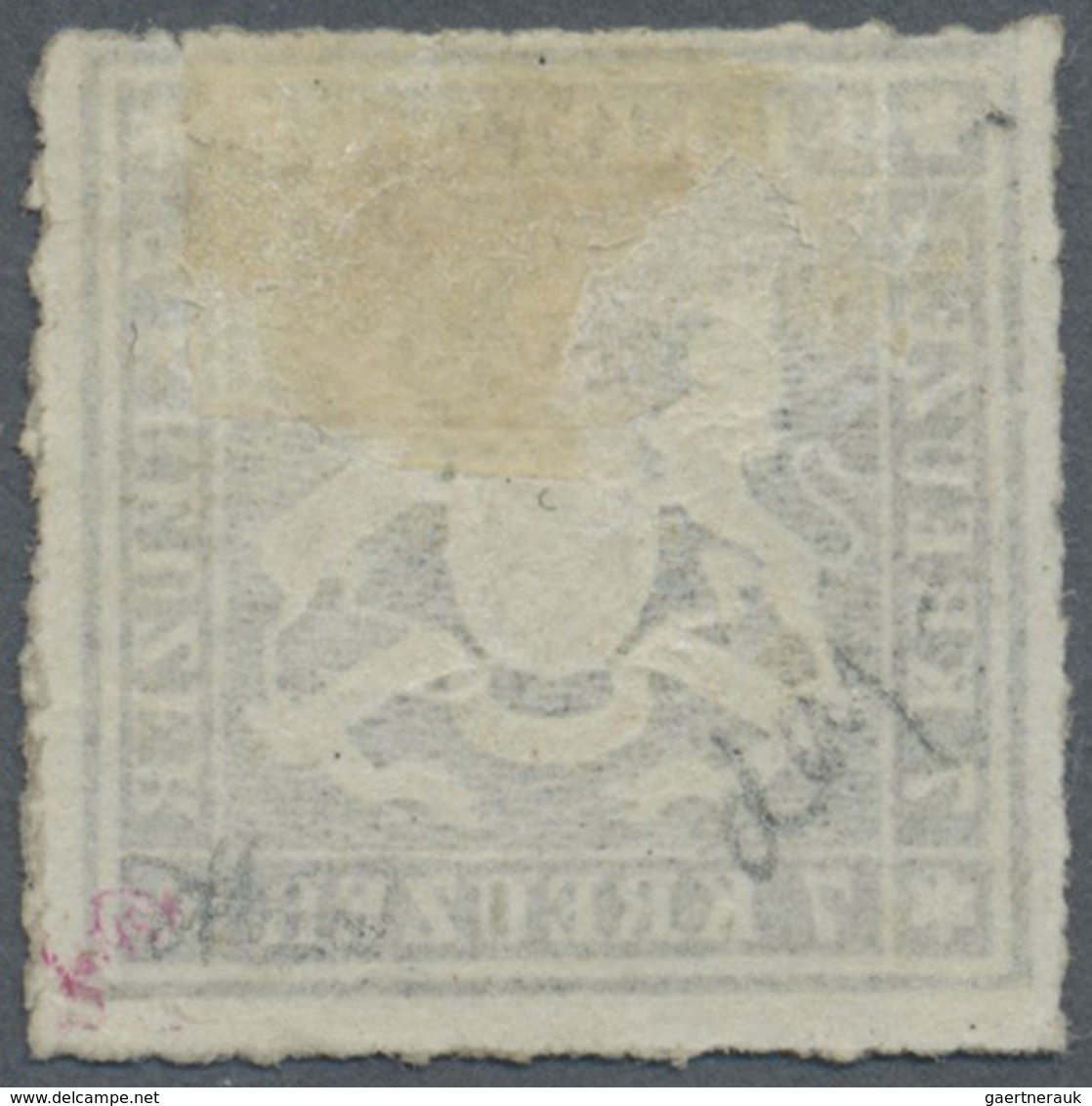 (*) Württemberg - Marken Und Briefe: 1868, Wappen 7 Kr. Schieferblau, Durchstochen, Ungebraucht Ohne Gum - Sonstige & Ohne Zuordnung