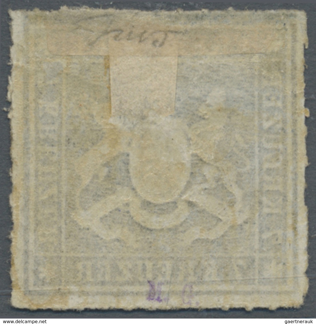 * Württemberg - Marken Und Briefe: 1868, 7 Kr. Schieferblau, Ungebraucht Mit Grossen Teilen Originalgu - Autres & Non Classés