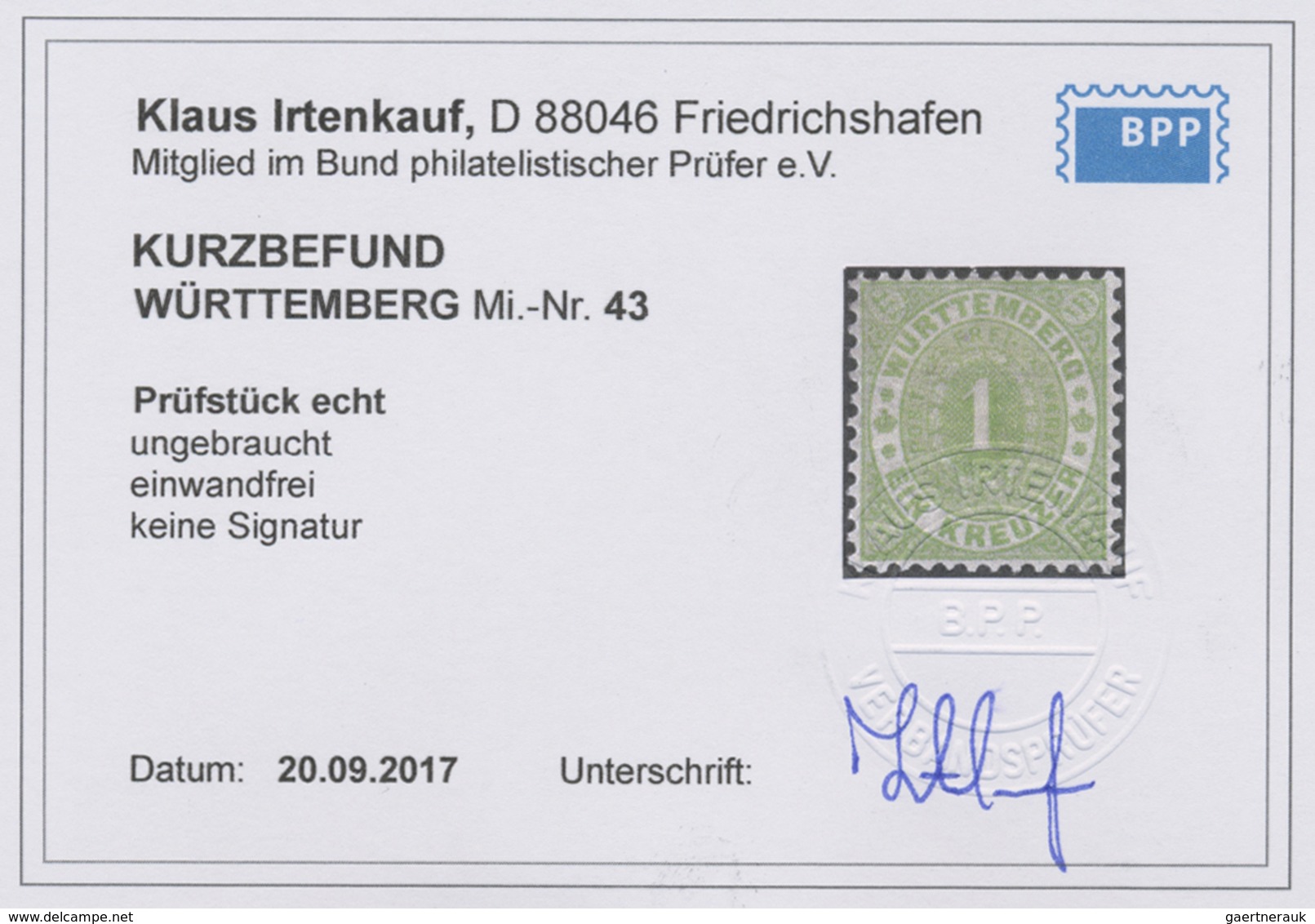 * Württemberg - Marken und Briefe: 1869, Ovalausgabe 1 Kr. bis 14 Kr. durchstochen (ausser 9 Kr.) sowi