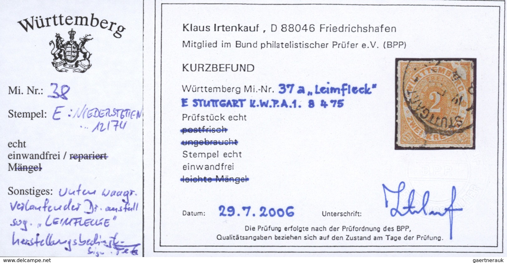 O Württemberg - Marken Und Briefe: 1869, Ovalausgabe 1 Kr., 2 Kr., 2x 3 Kr. Gestempelt, Alle Mit Teilw - Autres & Non Classés