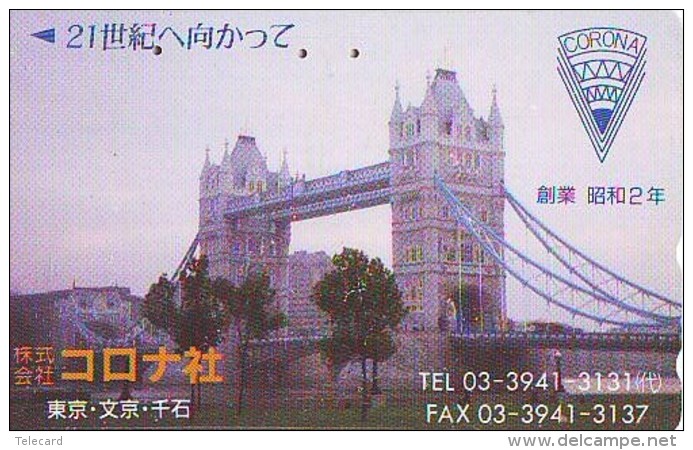 Télécarte Japon ANGLETERRE (289) GREAT BRITAIN Related * ENGLAND Phonecard Japan * LONDON * TOWER BRIDGE - Paysages