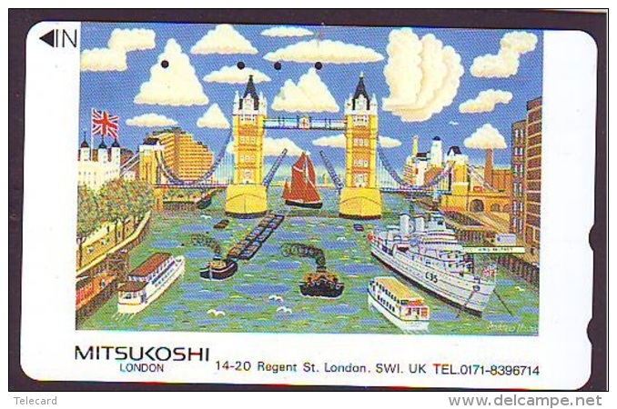 Télécarte Japon ANGLETERRE (290) GREAT BRITAIN Related * ENGLAND Phonecard Japan * LONDON * TOWER BRIDGE - Landschaften