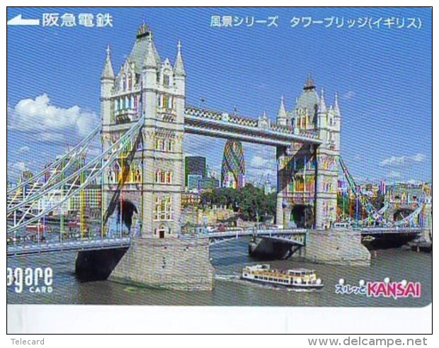 Carte Prepayee  Japon ANGLETERRE (294) GREAT BRITAIN Related * ENGLAND Prepaid Card Japan * LONDON * TOWER BRIDGE - Paysages