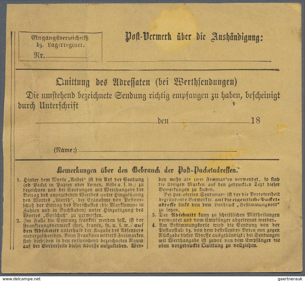 Br Württemberg - Marken Und Briefe: 1878, 50 Pfg. Graugrün, Zwei Einzelwerte Als Portogerechte Mehrfach - Autres & Non Classés