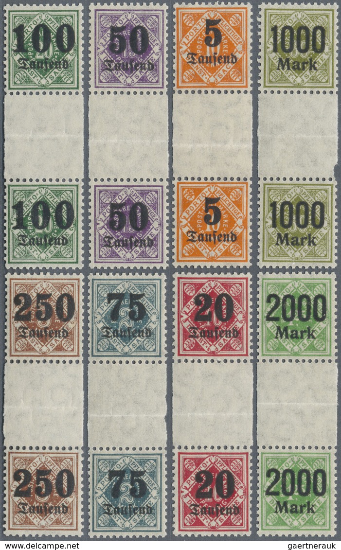 ** Württemberg - Marken Und Briefe: 1923, Dienst-Aufdruckmarken "1000 Mark" Bis "10 Mrd." Dreizehn Senk - Sonstige & Ohne Zuordnung