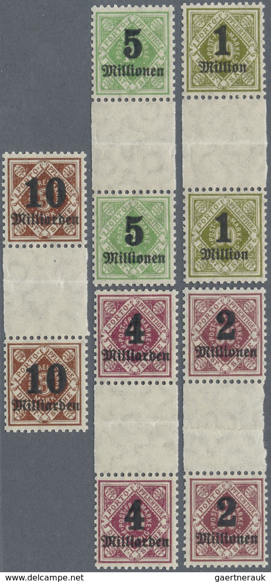 ** Württemberg - Marken Und Briefe: 1923, Dienst-Aufdruckmarken "1000 Mark" Bis "10 Mrd." Dreizehn Senk - Sonstige & Ohne Zuordnung