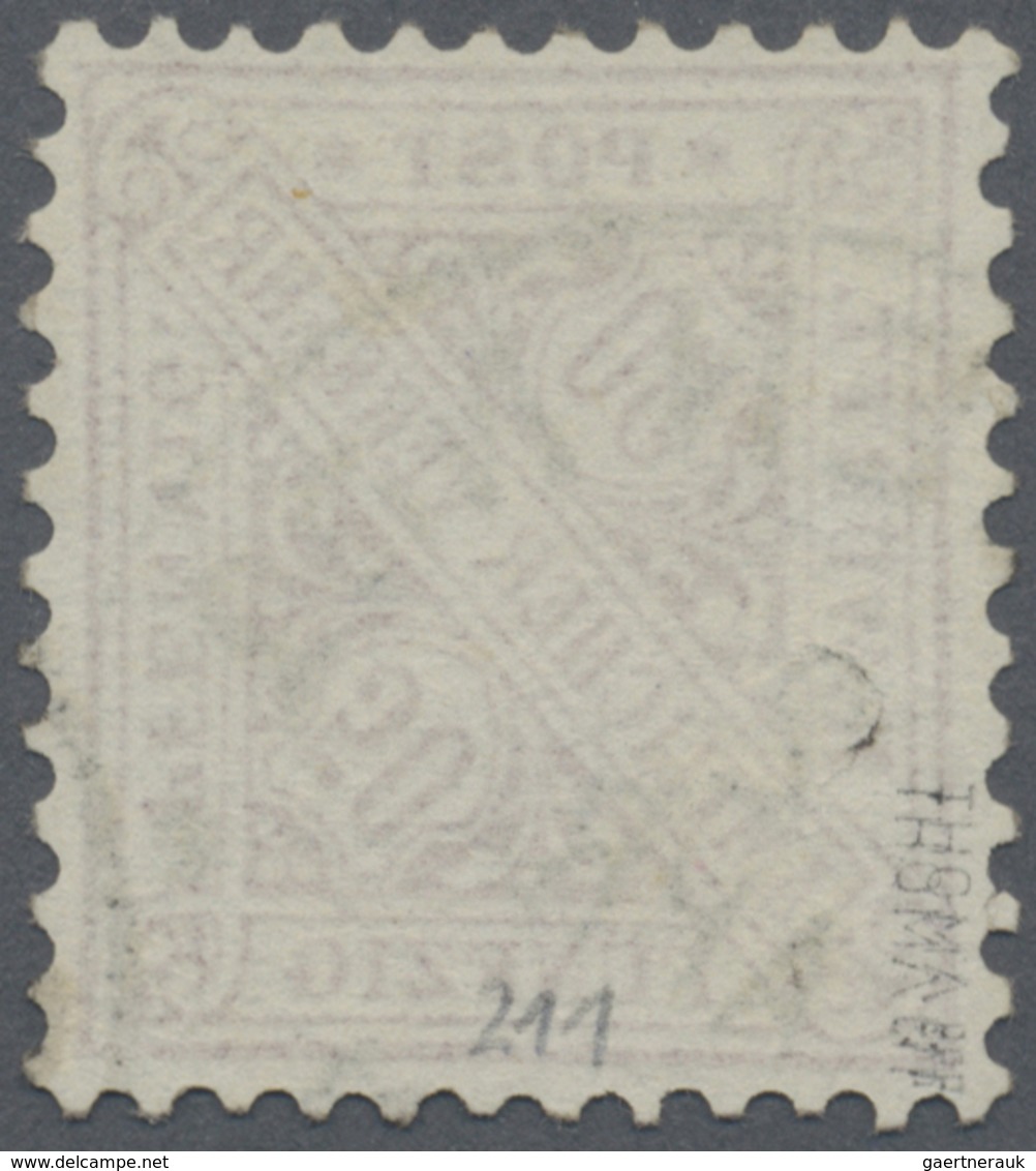 O Württemberg - Marken Und Briefe: 1890, 50 Pfg. Ziffern In Schildern, Lebhaftbraunrot, Gestempelt, Li - Autres & Non Classés