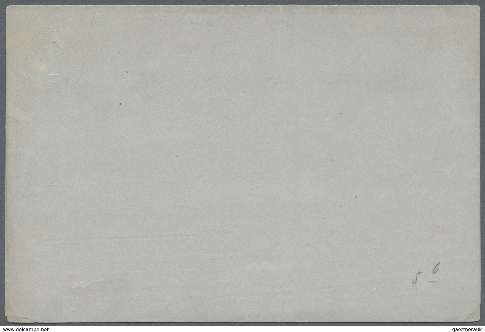 GA Württemberg - Ganzsachen: 1871, 1 Kr./1 Kr. Doppelkarte Mit DOPPELTEM FARBLOSEM "Albino"-Werteindruc - Altri & Non Classificati