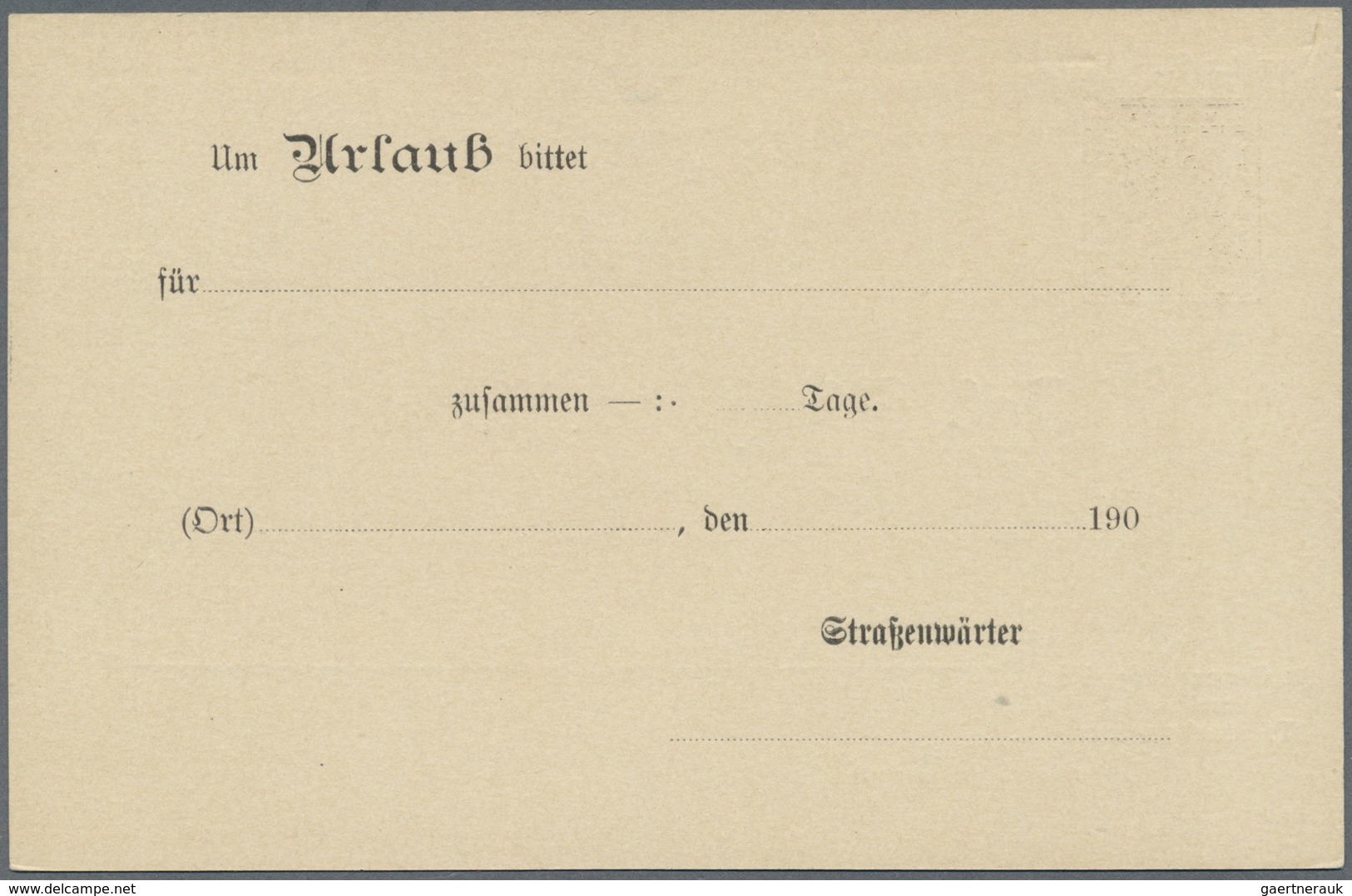 GA Württemberg - Ganzsachen: 1908. Aufbrauch-Dienstpostkarte 3 Pf Braun Neben 2 Pf Grün "Kgl. Straßenme - Autres & Non Classés