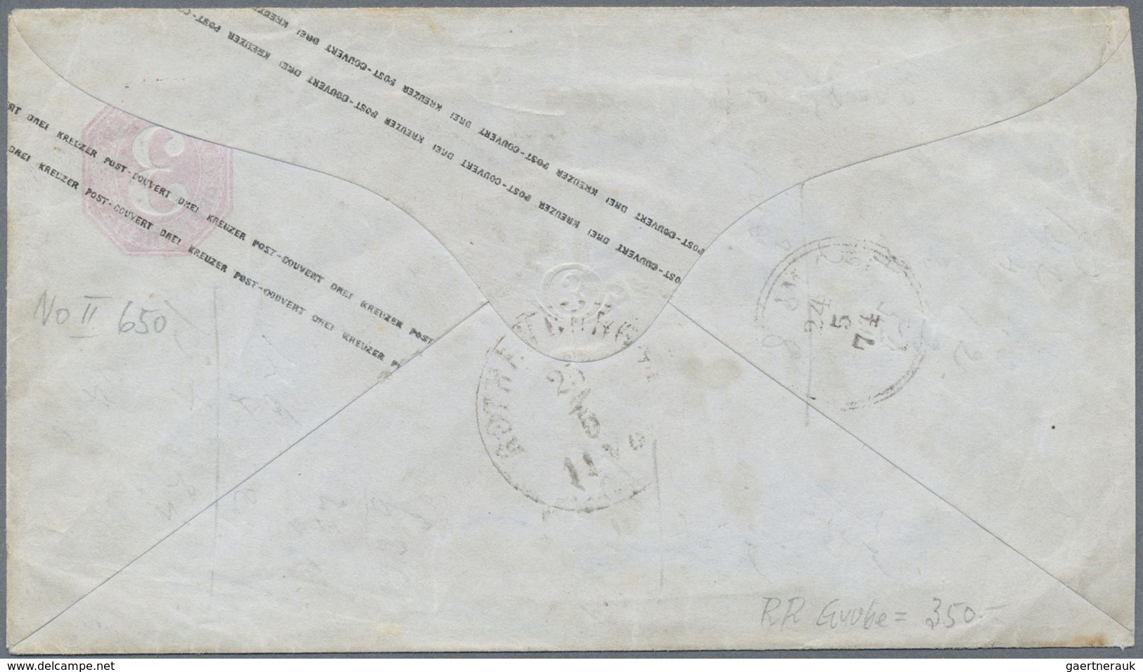 GA Württemberg - Einkreisstempel: ECKARDSHAUSEN 24/5 74 Sehr Seltener K1 Auf GA-Umschlag 3 Kr. (rechts - Autres & Non Classés