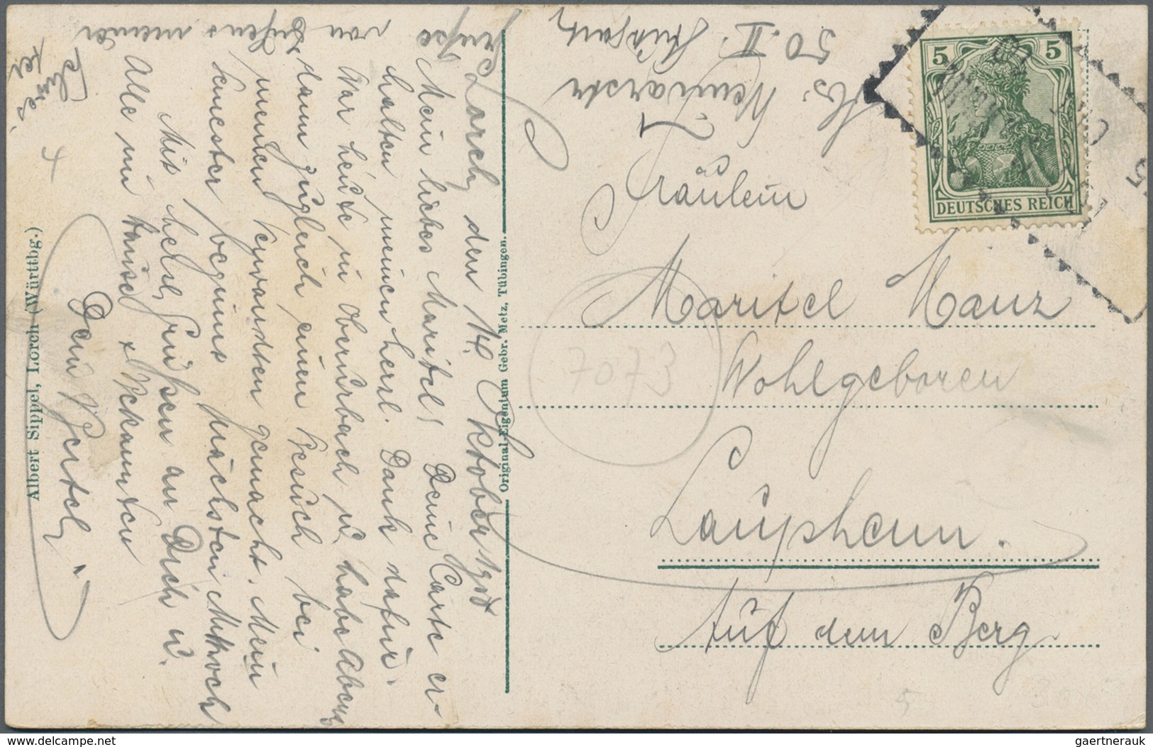 GA/ Württemberg - Wanderstempel: 1895/1913, Wanderstempel LORCH Form II, III, IV In Verschiedenen Ausfüh - Sonstige & Ohne Zuordnung