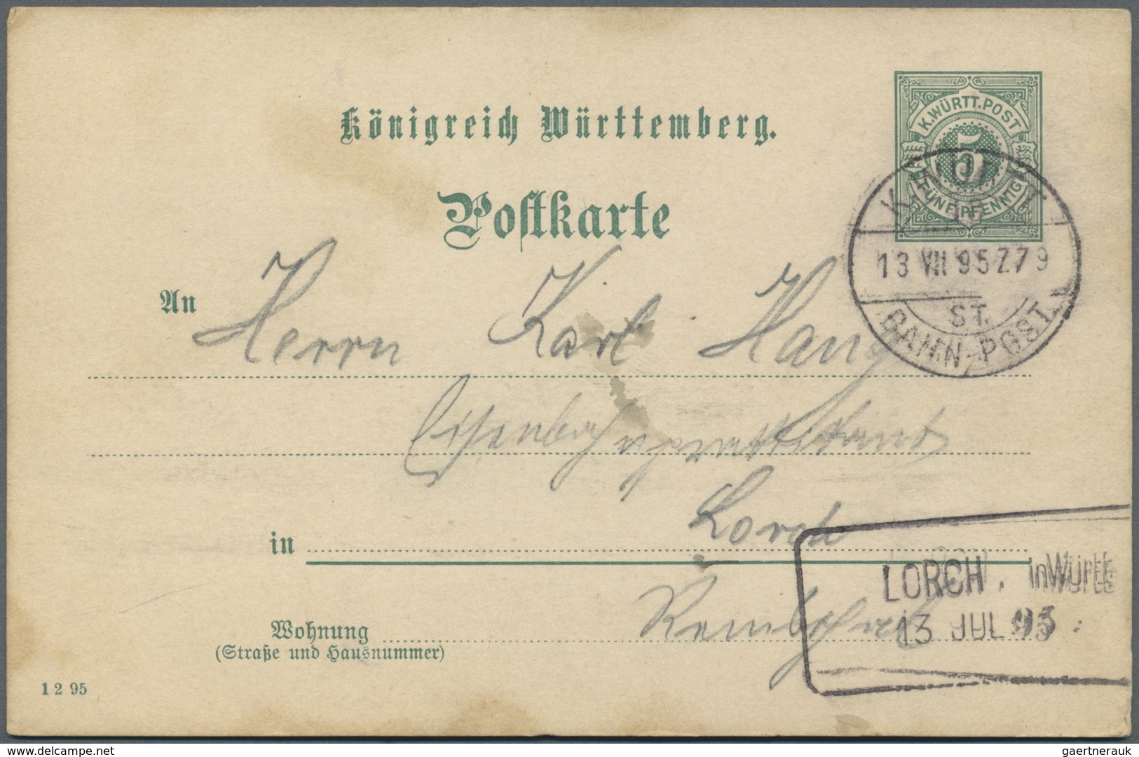 GA/ Württemberg - Wanderstempel: 1895/1913, Wanderstempel LORCH Form II, III, IV in verschiedenen Ausfüh