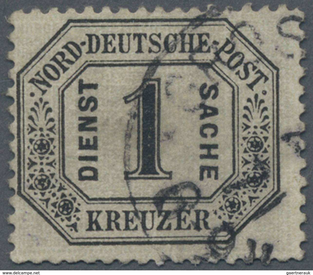 O Norddeutscher Bund - Dienstmarken: 1870, 1 Kr Schwarz/mattgrau, Gestempelt, Tadellos, Signiert Thiel - Sonstige & Ohne Zuordnung