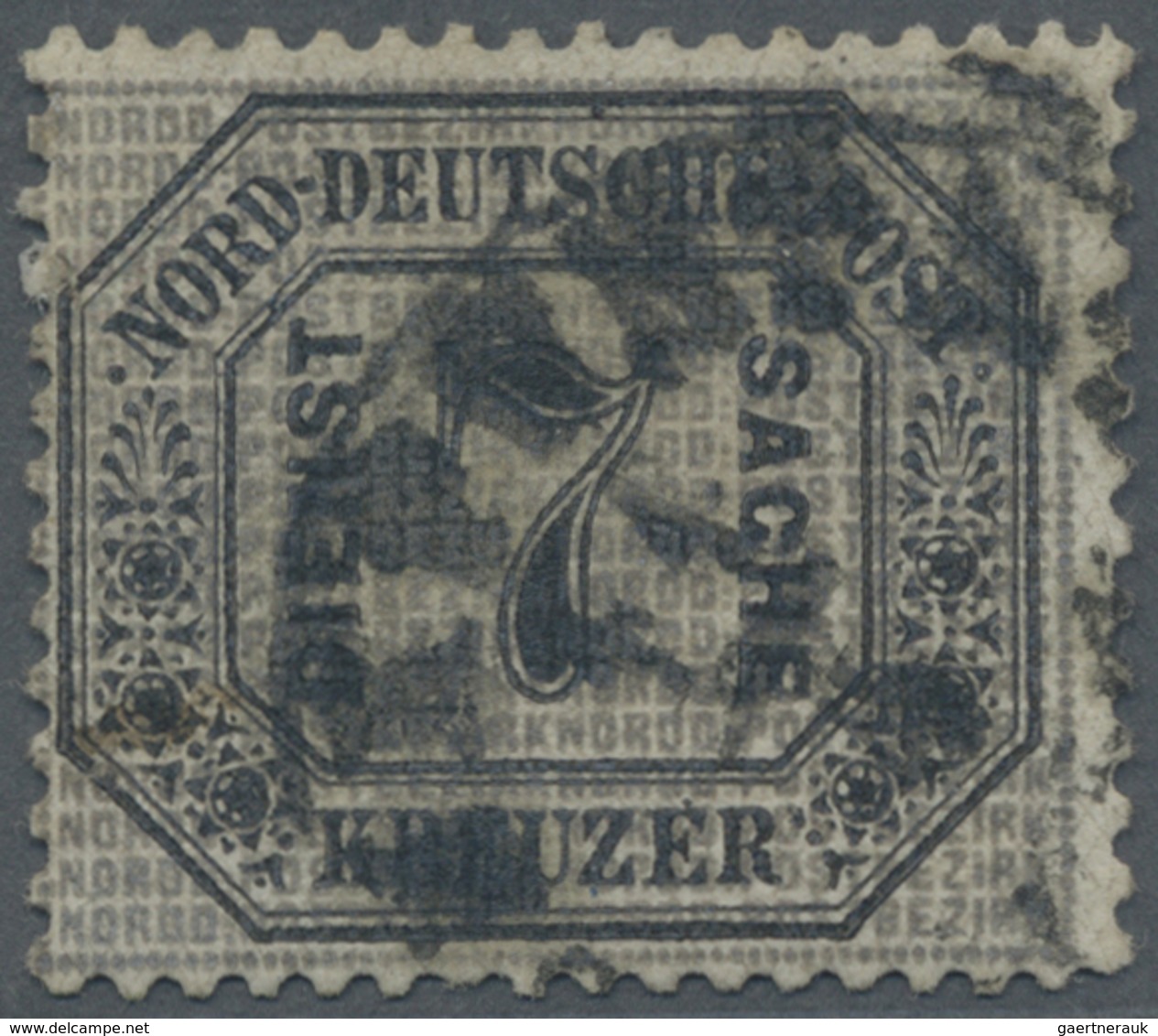 O Norddeutscher Bund - Dienstmarken: 1870, 7 Kr Schwarz/mattgrau, Gestempelt, Tadellos, Signiert Engel - Sonstige & Ohne Zuordnung