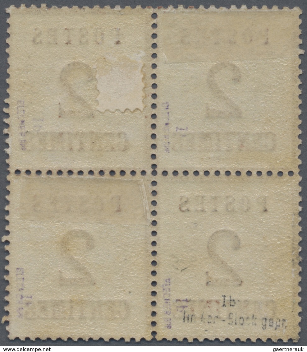 */** Elsass-Lothringen - Marken Und Briefe: 1870/1871, 2 Ctm. Mittelrotbraun Im 4er-Block, 1 Marke Postfr - Altri & Non Classificati