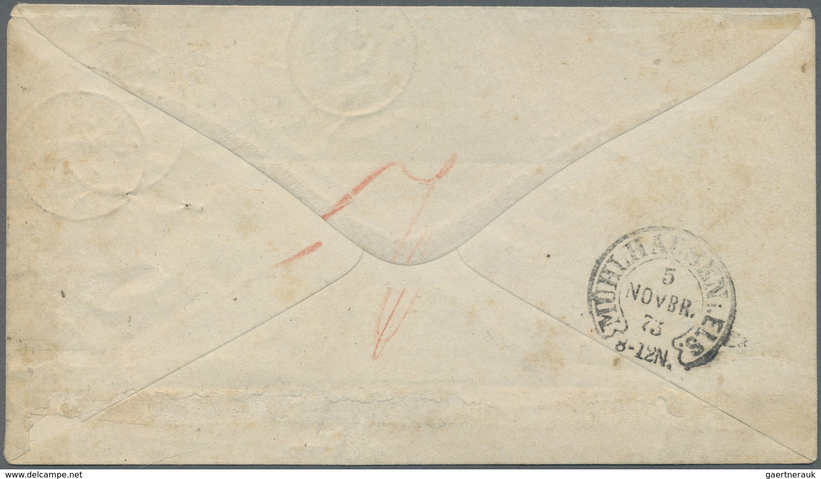 Br Deutsches Reich - Brustschild: 1873, Paketbegleitbrief Aus Obersulz Mit Seltener Mischfrankatur 1/4 - Neufs