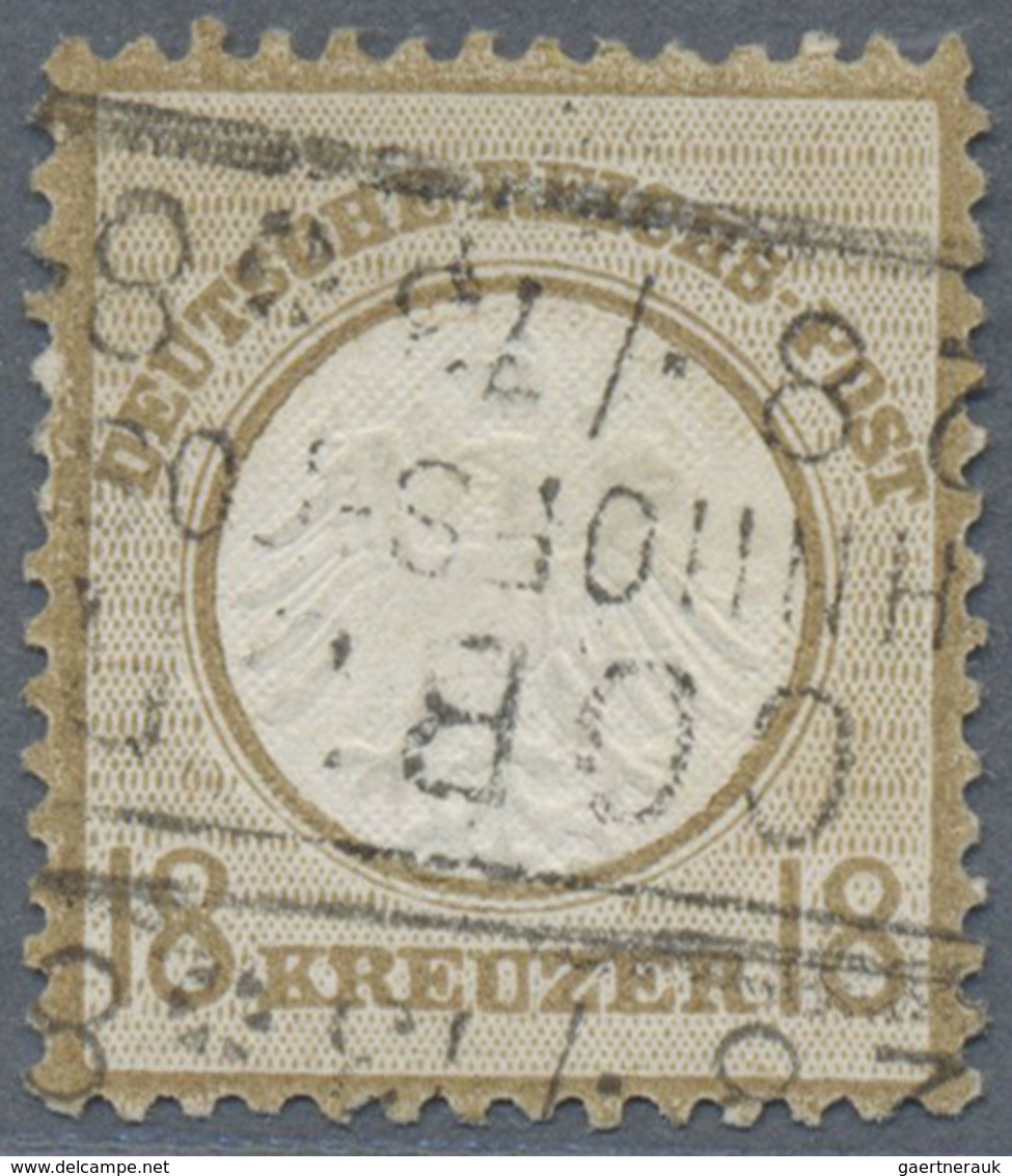 O Deutsches Reich - Brustschild: 1872, 18 Kr. Ockerbraun, Kleiner Schild, Gestempelt Und Normal Gezähn - Unused Stamps