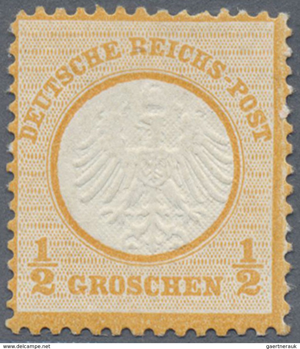 * Deutsches Reich - Brustschild: 1872, ½Gr Kleiner Schild, Ungebraucht, Signiert Pfenninger, Ungebrauc - Neufs