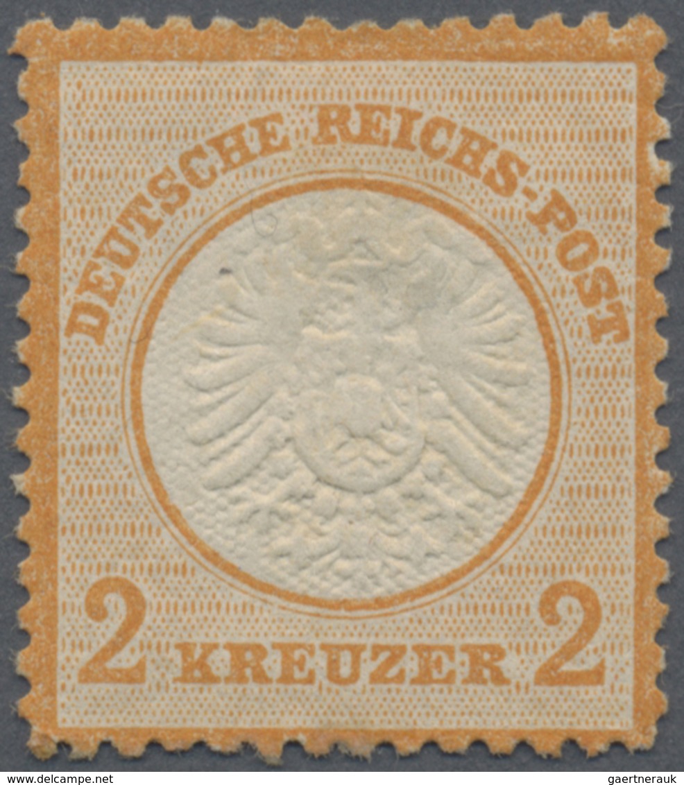 * Deutsches Reich - Brustschild: 1872, 2 Kr. Orange, Großer Schild, Farbfrisch Und Sehr Gut Geprägt, U - Neufs