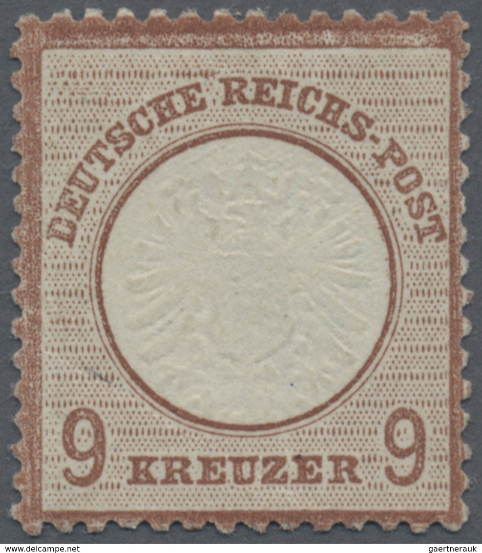 (*) Deutsches Reich - Brustschild: 1872, 9 Kr. Rotbraun, Großer Schild, Farbfrisch Und üblich Gezähnt, U - Neufs