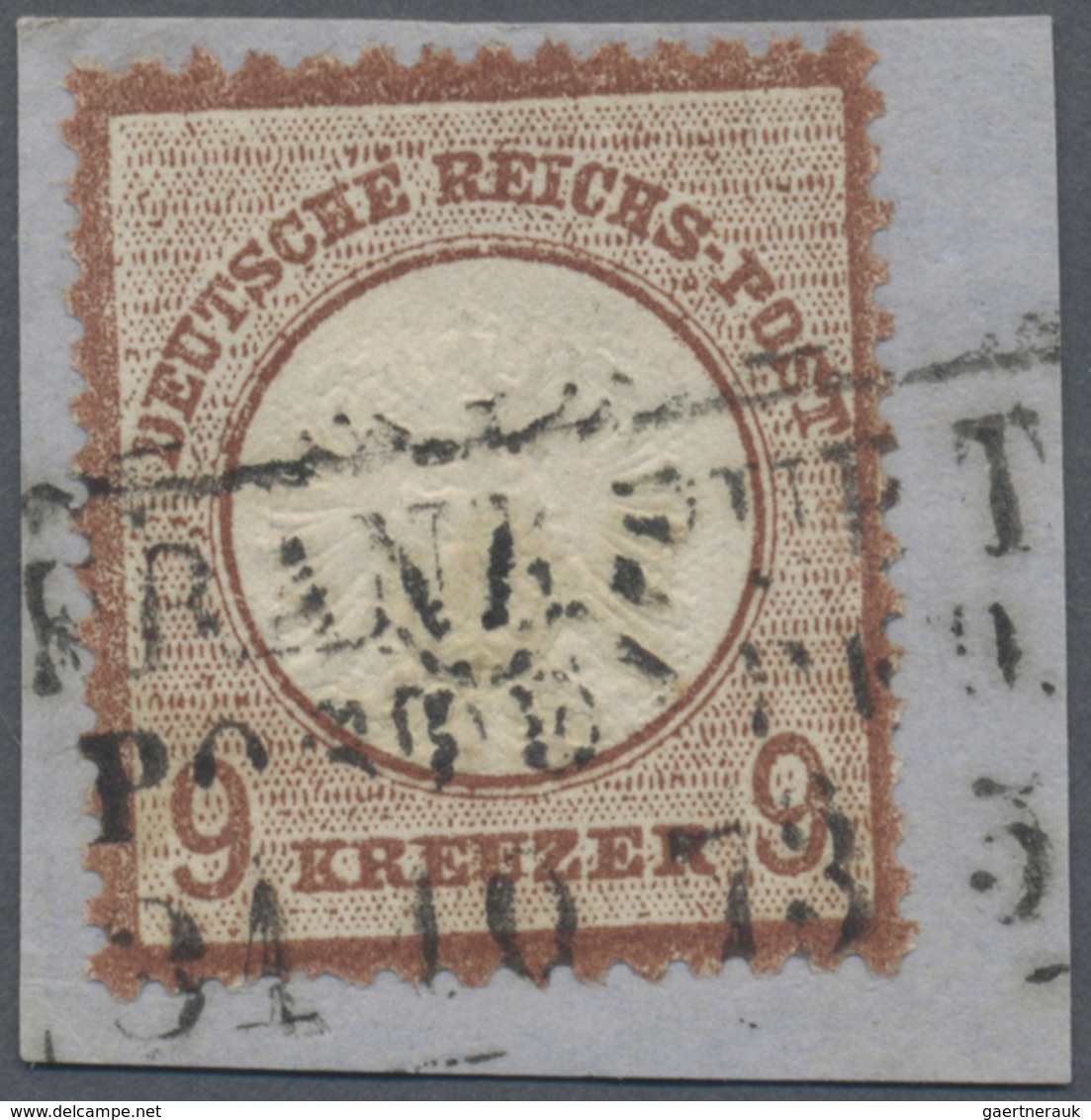 Brfst Deutsches Reich - Brustschild: 1872, 9 Kr. Großer Brustschild, Lilabraun, Abgeschlagen Mit Rahmenste - Neufs