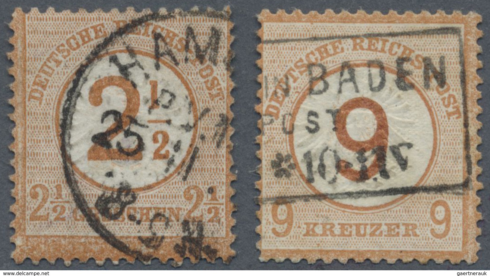 O Deutsches Reich - Brustschild: 1874, 2 1/2 Auf 2 1/2 Gr. Rötlichbraun, Gestempelt Mit PLATTENFEHLER - Ungebraucht