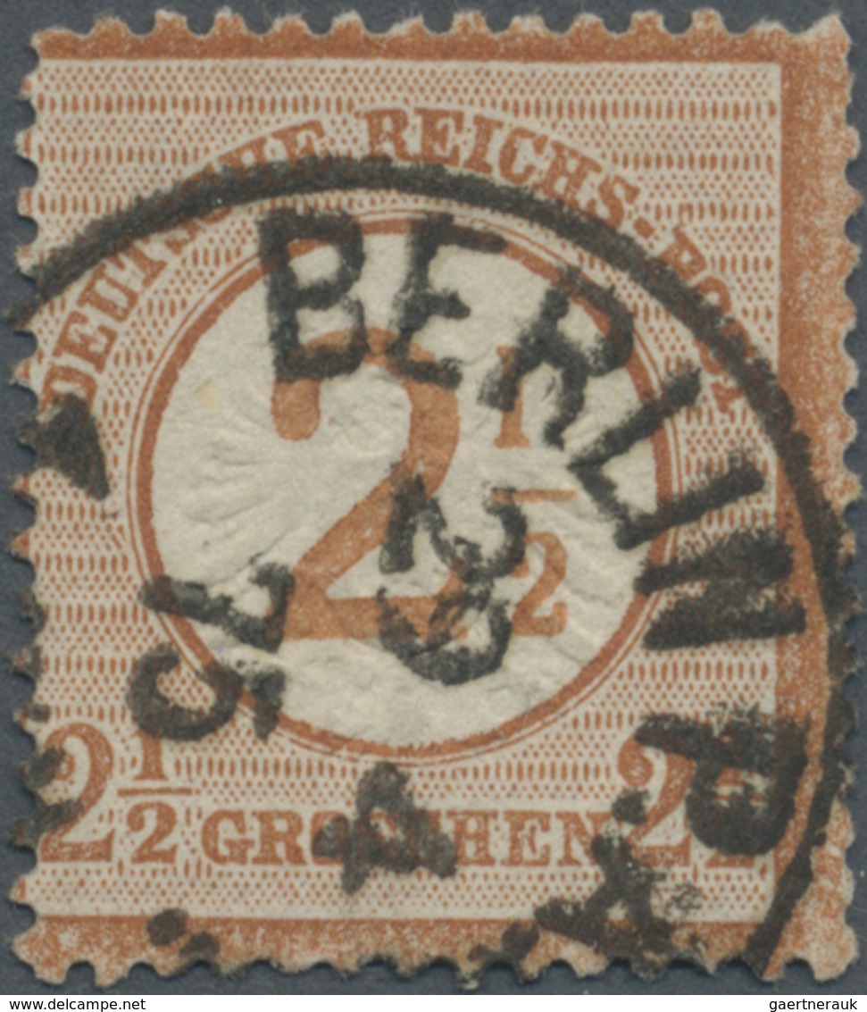 O Deutsches Reich - Brustschild: 1874, 2 1/2 Groschen Rotbraun Großer Schild Mit Abart "verschobene 1" - Neufs