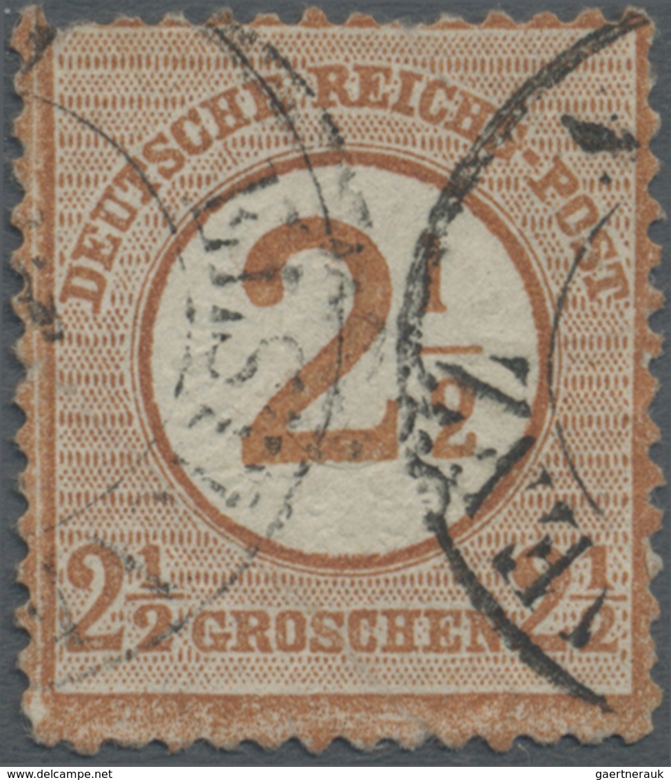 O Deutsches Reich - Brustschild: 1874, 2 1/2 Gr. Auf 2 ½ Gr. Braunorange, Unregelmäßige Zähnung, Etwas - Ungebraucht