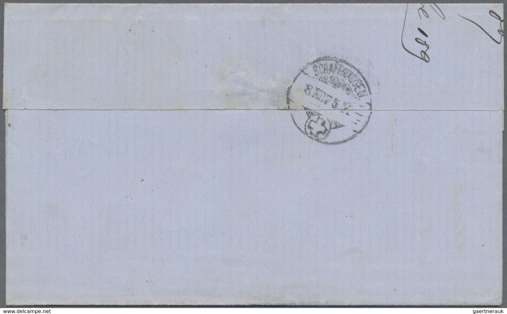 Br Deutsches Reich - Pfennige: 1875, 10 Pfennige Blutrot, Farbfrisches Waagerechtes Paar Als Portogerec - Briefe U. Dokumente