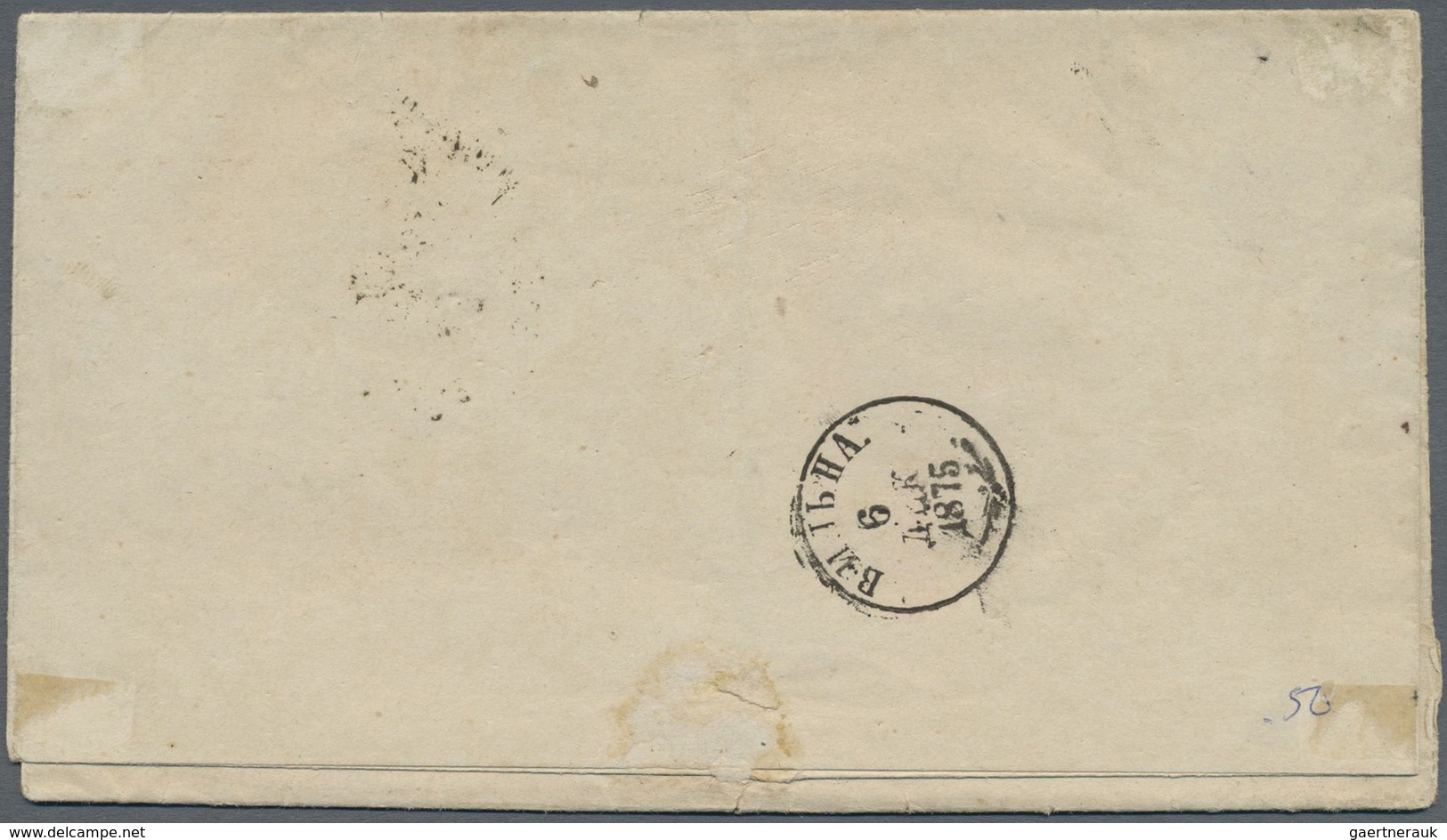 Br Deutsches Reich - Pfennige: 1875, 20 Pfennige Ultramarin, Senkr. Paar Als MeF Auf Faltbrief (Kontuma - Lettres & Documents