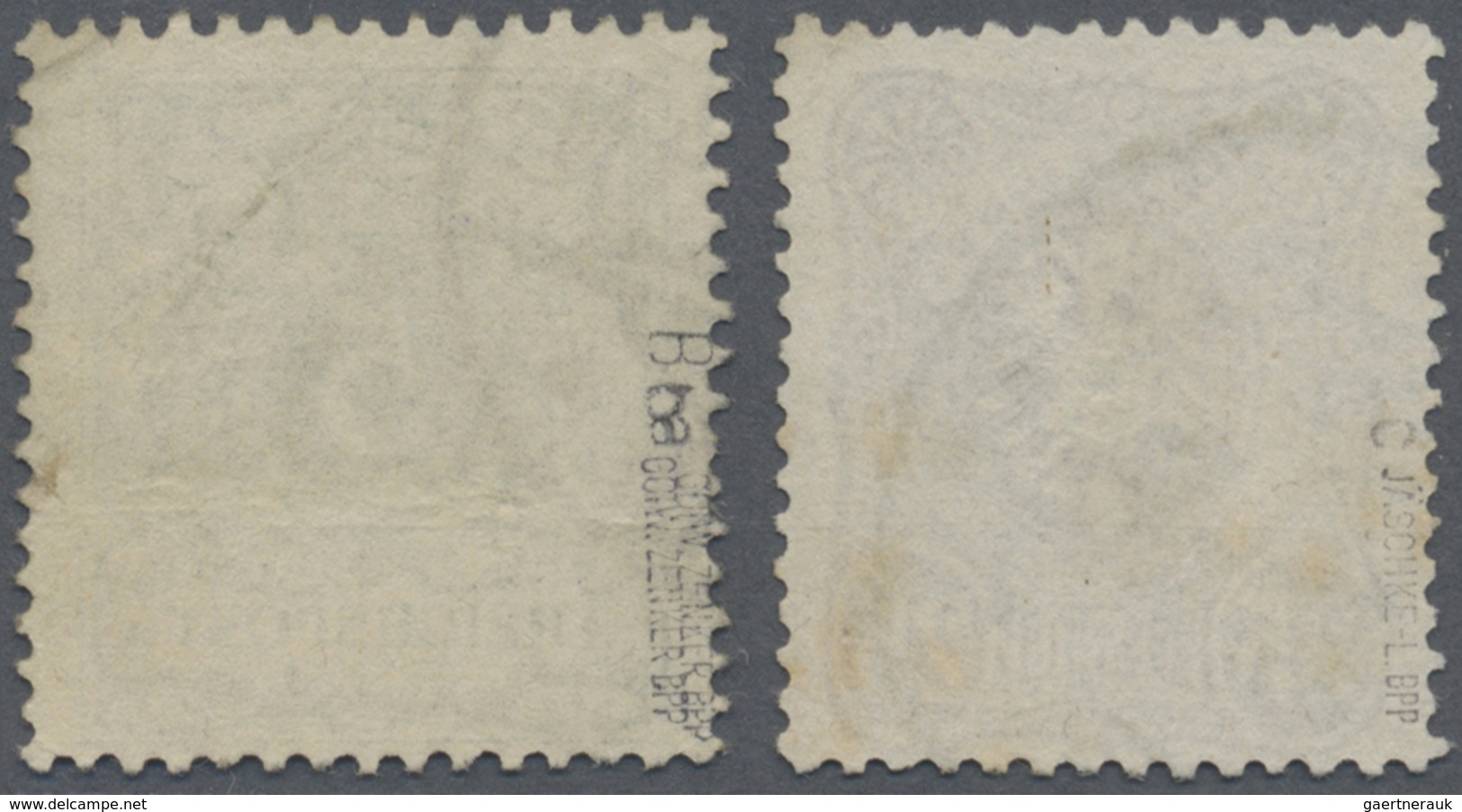 O Deutsches Reich - Pfennige: 1879/1892, 25 Pfennige Dunkelbraun (gepr. Jäschke BPP) Und 5 Pf Breite M - Briefe U. Dokumente