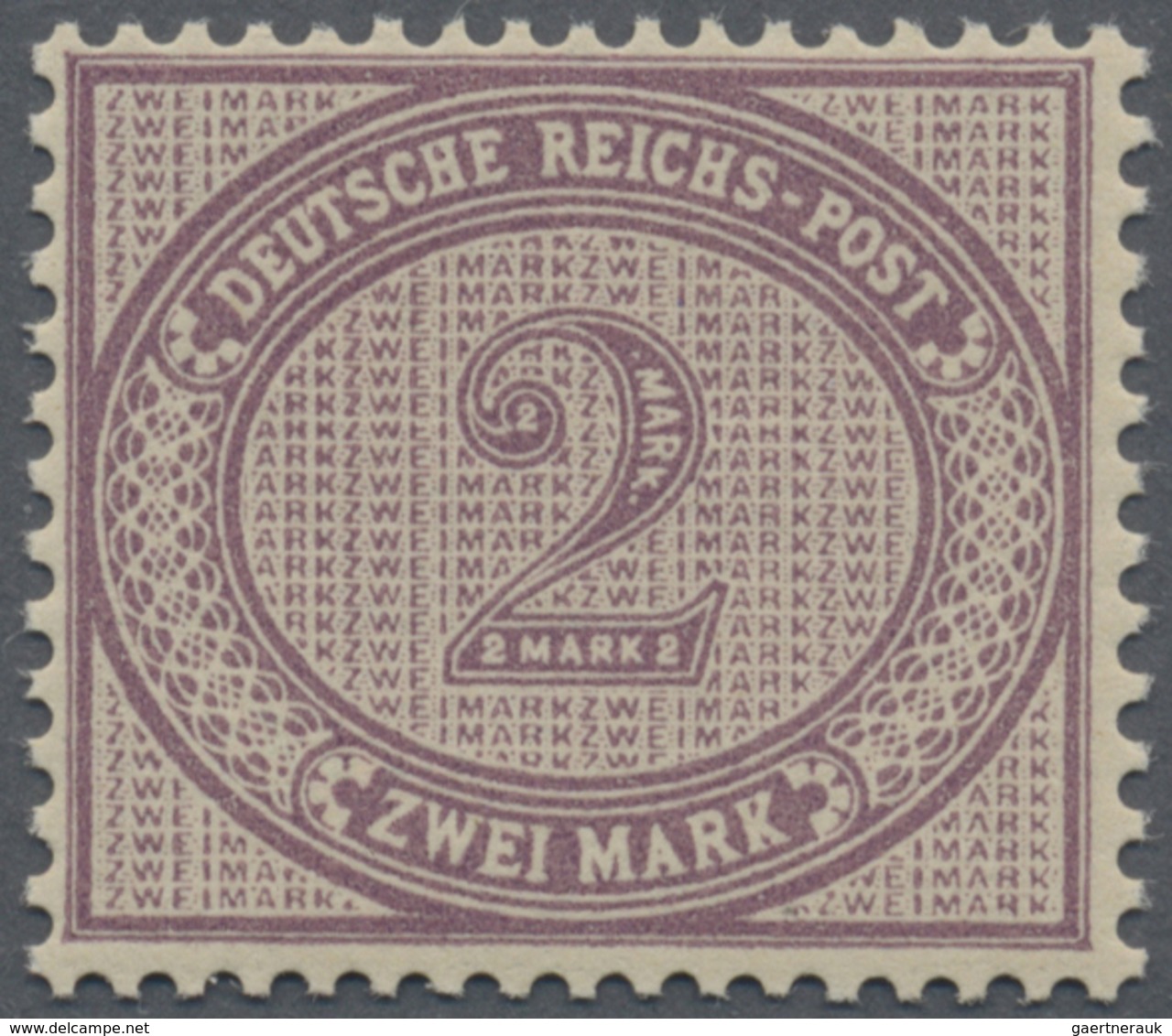 ** Deutsches Reich - Pfennige: 1899, 2 M. Freimarke: Ziffer Im Oval, Violettpurpur, Ein Neudruck, Ist E - Storia Postale