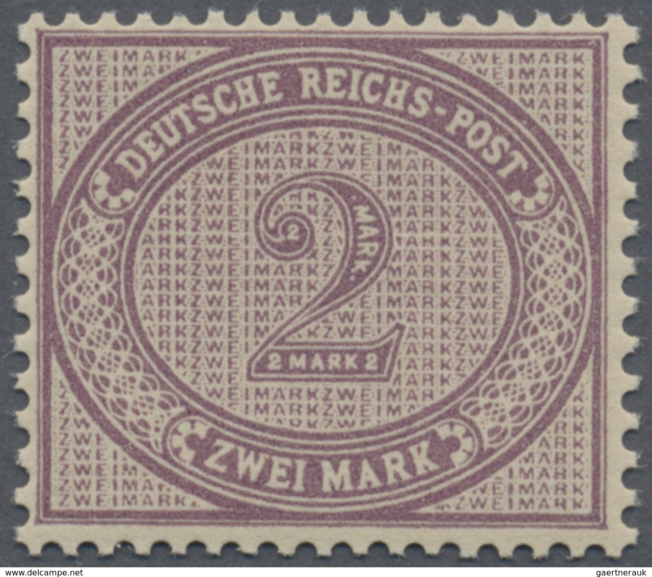 ** Deutsches Reich - Pfennige: 1899, 2 M. Freimarke: Ziffer Im Oval, Violettpurpur, Ein Neudruck, Ist E - Lettres & Documents