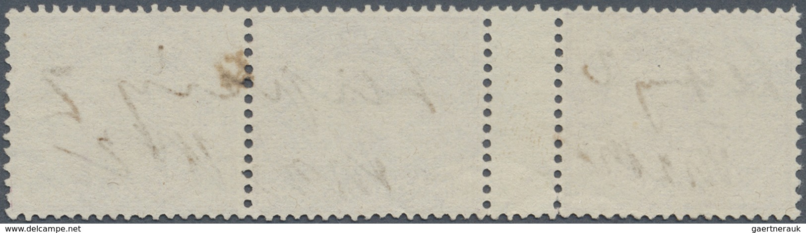 O Deutsches Reich - Pfennige: 1875, 2 Mk Lilapurpur, Farbfrischer, Waagerechter Dreierstreifen Mit Zwi - Storia Postale