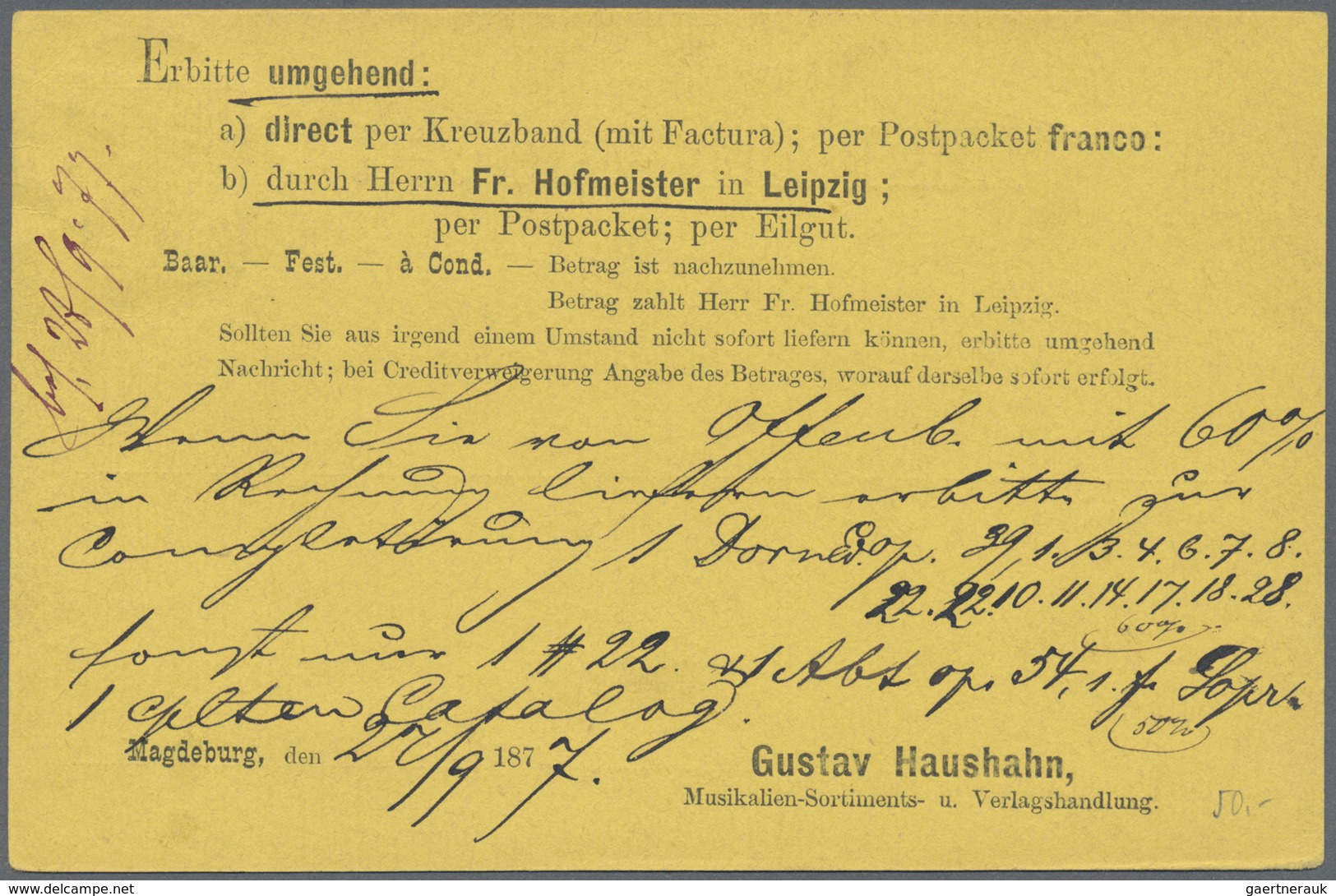 GA Deutsches Reich - Pfennig: 1877, Ganzsachen-Ausschnitt 5 Pfennig Violettpurpur Auf Vorgedrucktem "Mu - Neufs