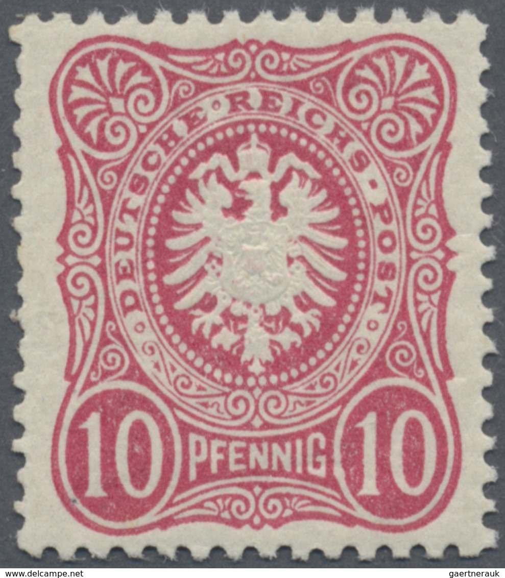 ** Deutsches Reich - Pfennig: 1881/1884, 10 Pfg. Reichsadler Im Oval, Rosarot (dunkelgelblichorange), P - Ungebraucht