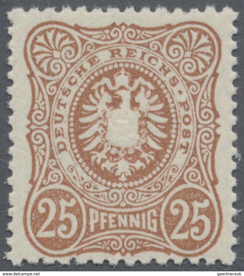 ** Deutsches Reich - Pfennig: 1883/1886, 25 Pfg. Reichsadler, Hellorangebraun, Postfrisch Einwandfrei, - Ungebraucht