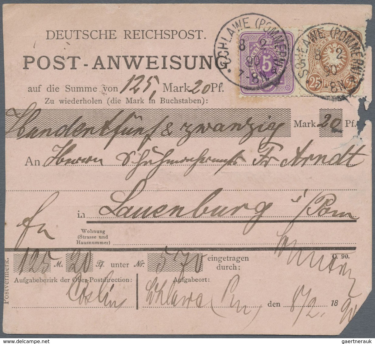 Br Deutsches Reich - Pfennig: 1880, 25 Pfg. Orangebraun (eckrund) Und 5 Pfg. Violettpurpur Je Mit EKr. - Ungebraucht