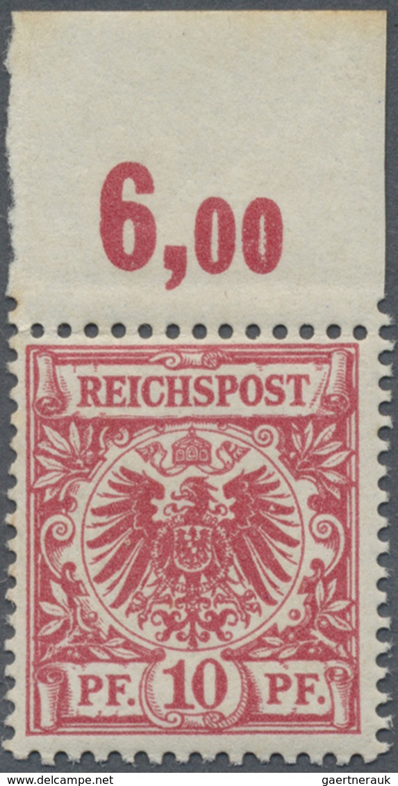 ** Deutsches Reich - Krone / Adler: 1893. Krone/Adler 10 Pf In Ca-Farbe Als OR-Stück, Postfrisch. FA Jä - Nuovi