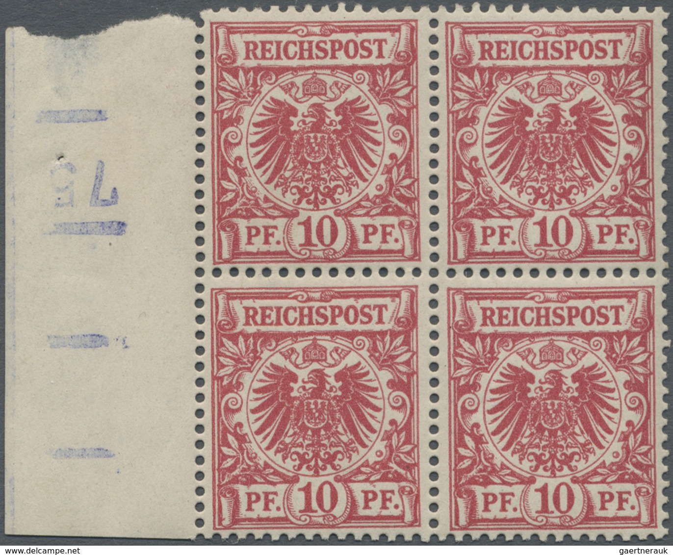 /* Deutsches Reich - Krone / Adler: 1890, Krone/Adler 10 Pf. Mittelkarminrot (UV Dunkelgelb) Im Ungebra - Nuovi