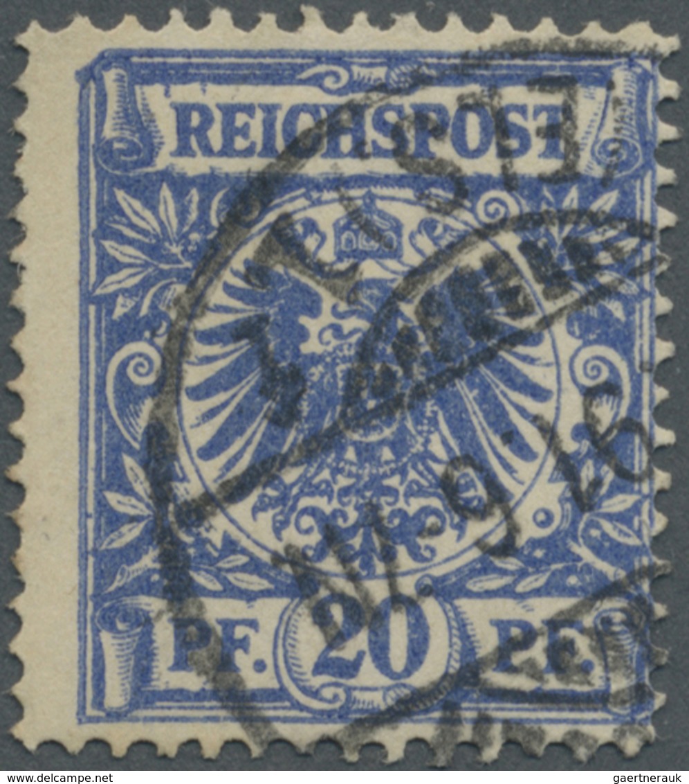 O Deutsches Reich - Krone / Adler: 1890, Freimarke Krone Adler 20 Pf Mit Seltenem Plattenfehler "obere - Ungebraucht