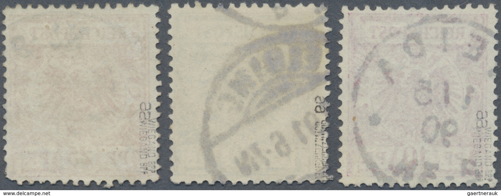 O Deutsches Reich - Krone / Adler: 1890/91. 10 Pf, 20 Pf Und 25 Pf (runde Ecke) Je In Aa-Farbe Und Je - Neufs