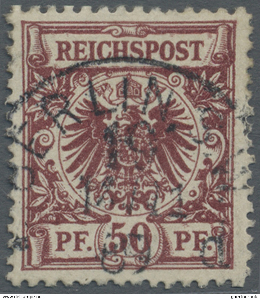 O Deutsches Reich - Krone / Adler: 1889, Freimarke: Krone/ Adler 50 Pf Bräunlichkarmin, Beste Farbe, P - Neufs