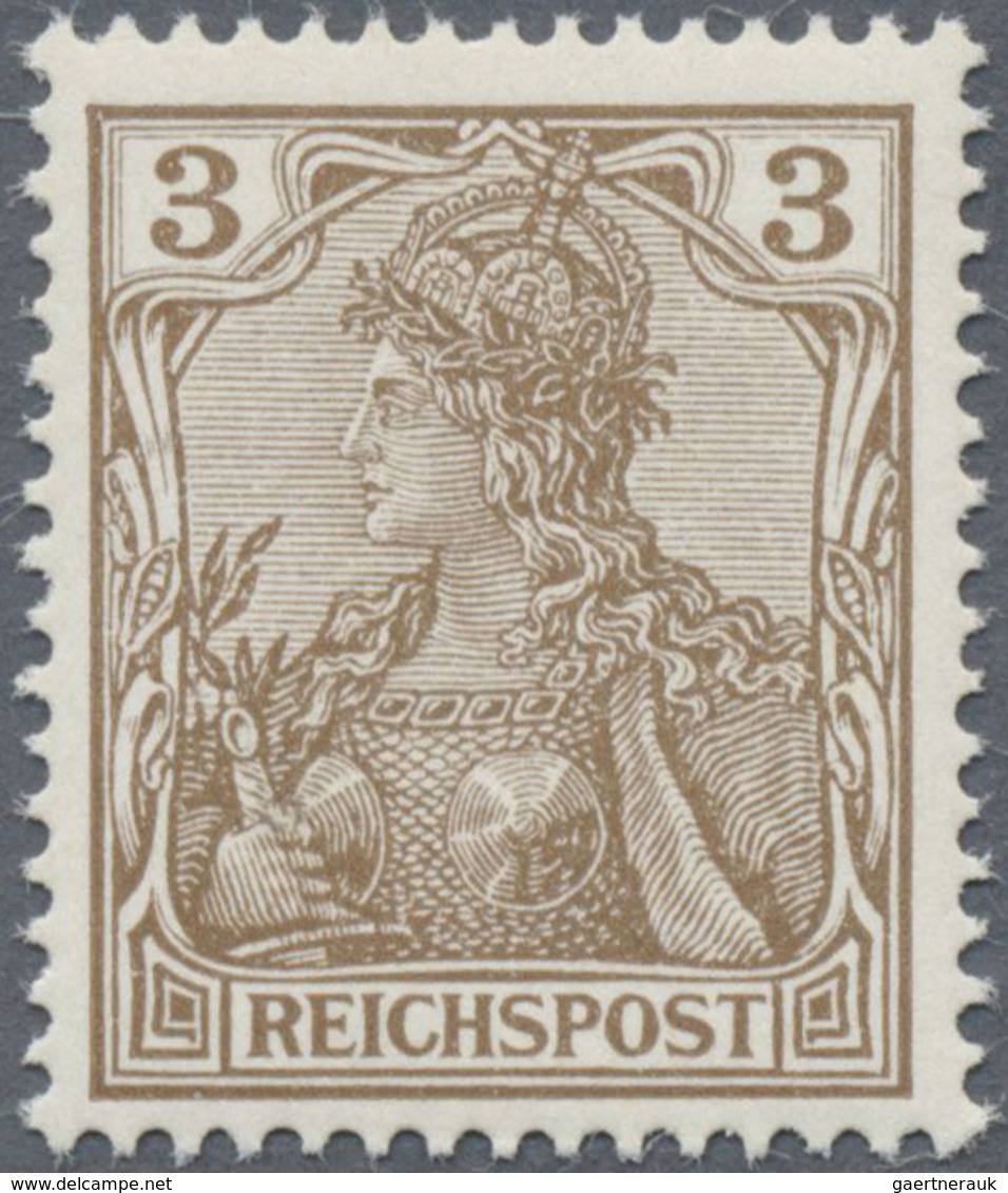 ** Deutsches Reich - Germania: 1902, 3 Pfg. Siena, Luxusstück Ohne Signaturen, (Mi. 440.-€) - Nuovi