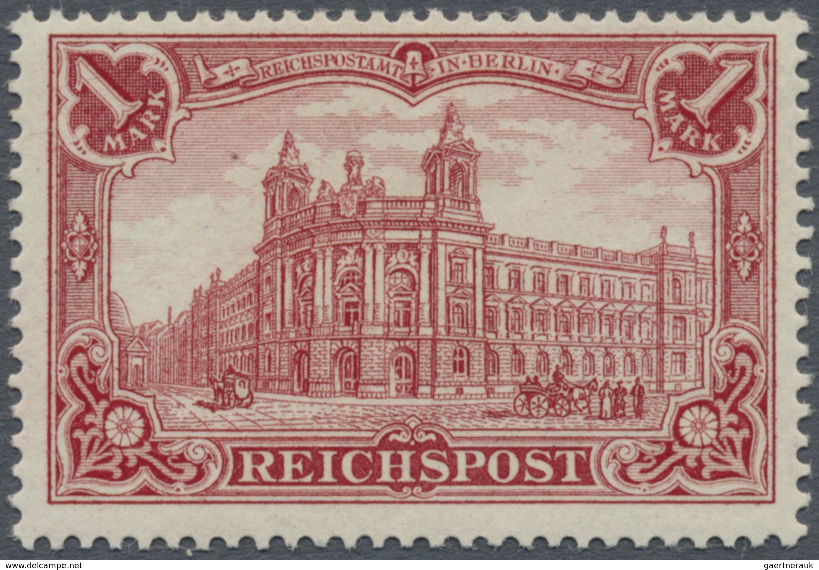 ** Deutsches Reich - Germania: 1900, 1 Mark Germania "Reichspost" In Der Besseren Farbe Dukelkarminrot - Neufs