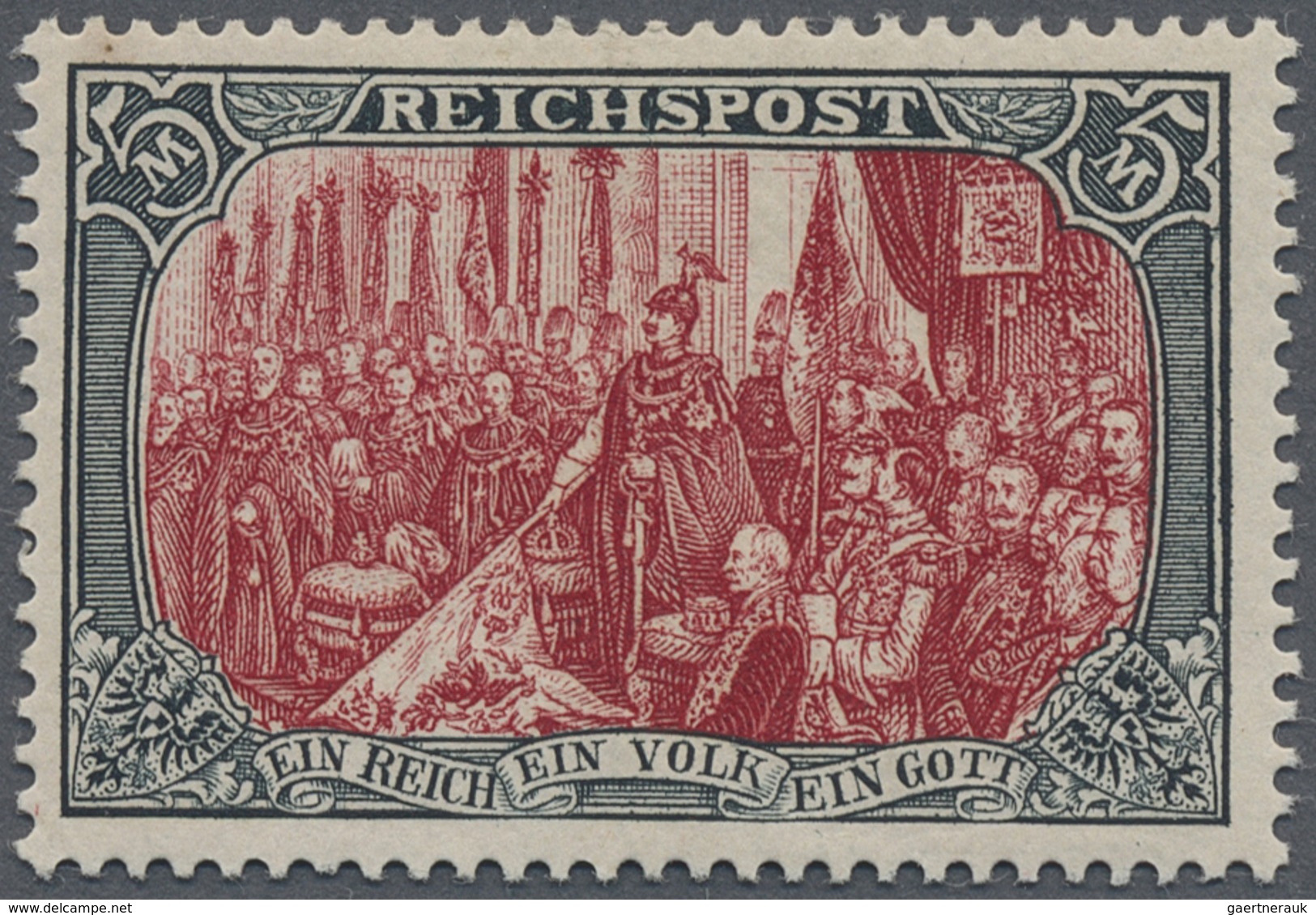 * Deutsches Reich - Germania: 1900, 5 Mark Reichspost, Type II, Farbfrisch Und In Guter Zähnung, Ungeb - Ungebraucht