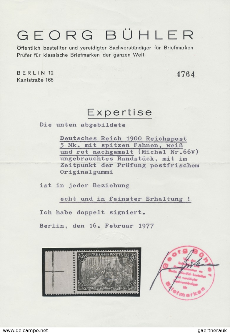 ** Deutsches Reich - Germania: 1900, 5 M. Reichspost In Der Type V, Einwandfrei Postfrisch, Farbfrisch - Nuovi