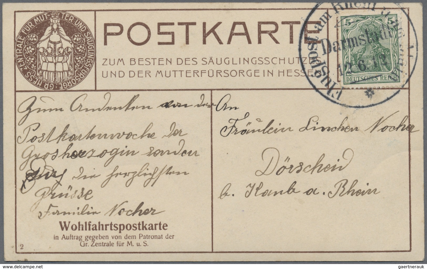 Deutsches Reich - Germania: 1912, FLUGPOST RHEIN-MAIN, 2 Wohlfahrtskarten Mit Eleonore Bzw. Ernst Lu - Neufs