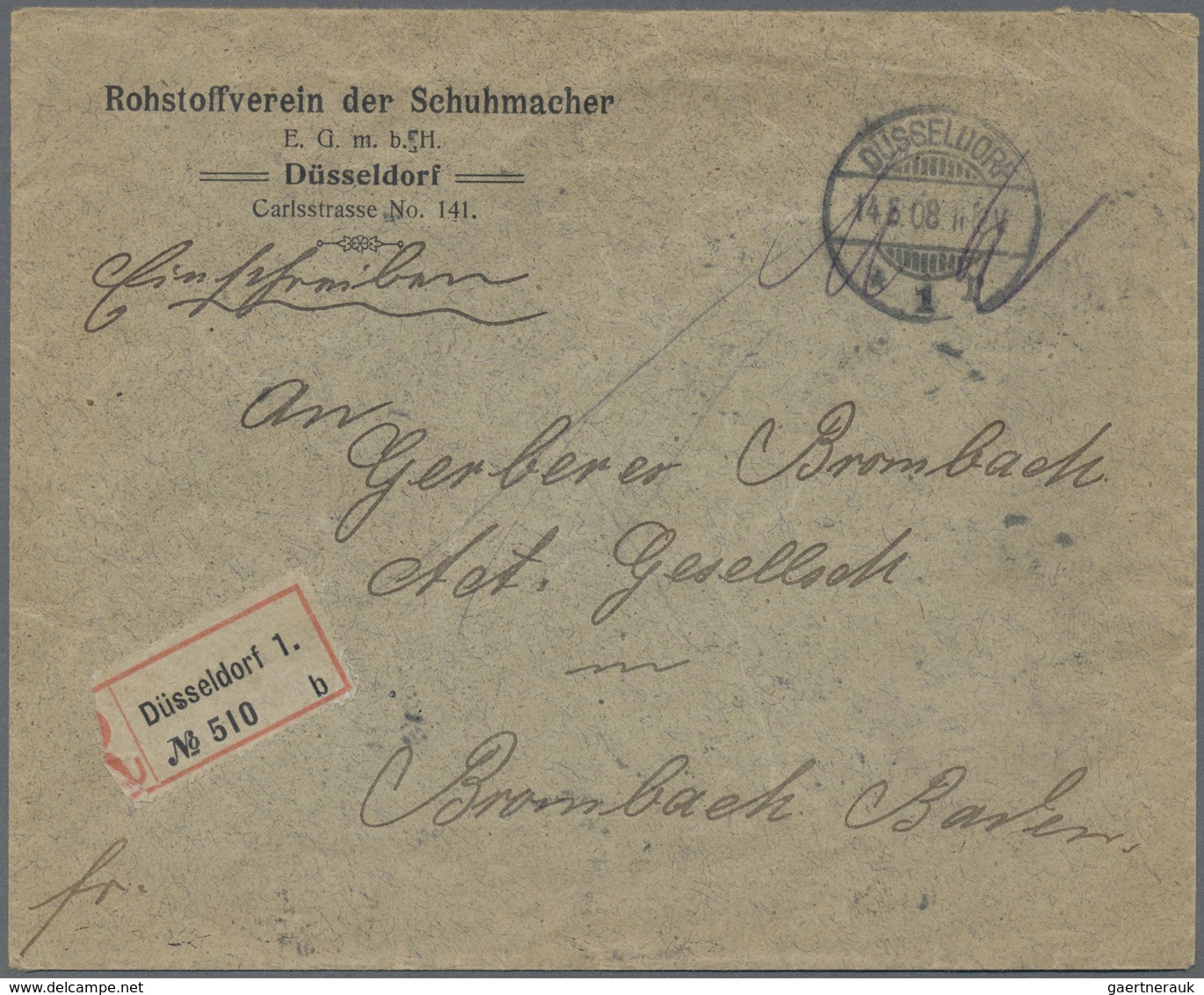 Br Deutsches Reich - Germania: 1905, 2 Pf Germania, 15er-Block Als Portogerechte Massen-MeF Auf Einschr - Neufs