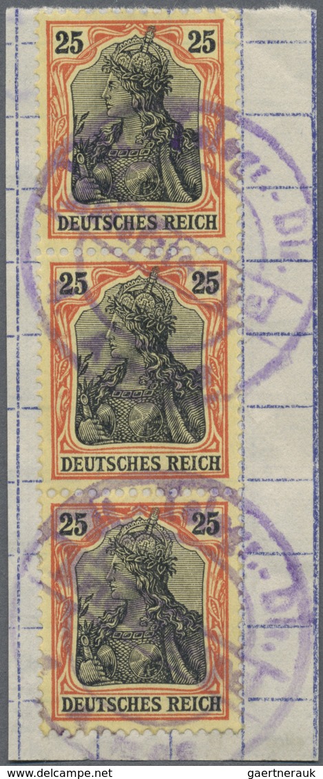 Brfst Deutsches Reich - Germania: 1915, 25 Pfg Germania Kriegsdruck Rotorange/schwarz (metallisch Glänzend - Neufs